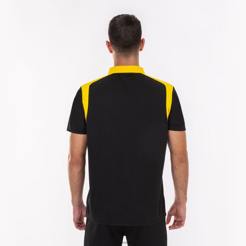 nei Joma polo skjorte kortermet mesterskap v svart gul FBD0T02950 menn