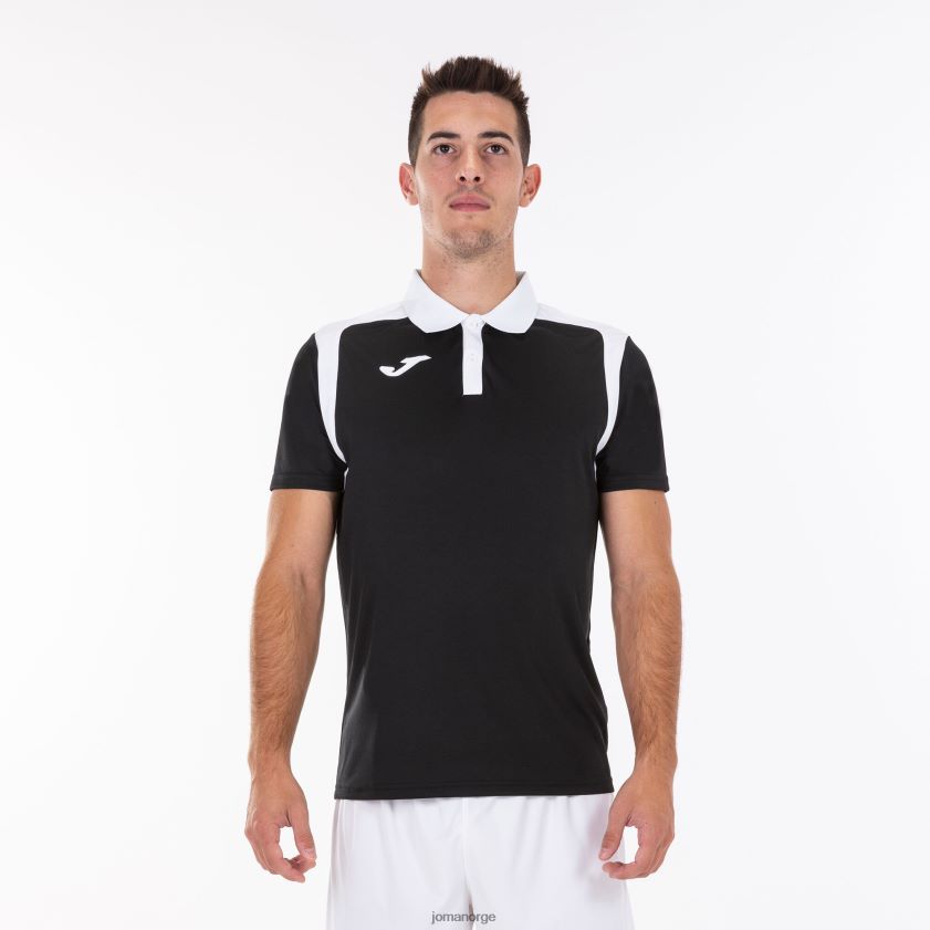 nei Joma polo skjorte kortermet mesterskap v svart hvit FBD0T04490 menn