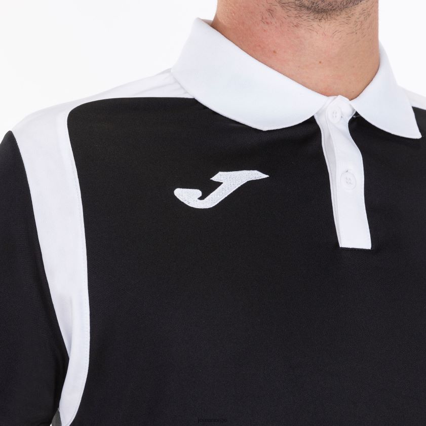 nei Joma polo skjorte kortermet mesterskap v svart hvit FBD0T04490 menn