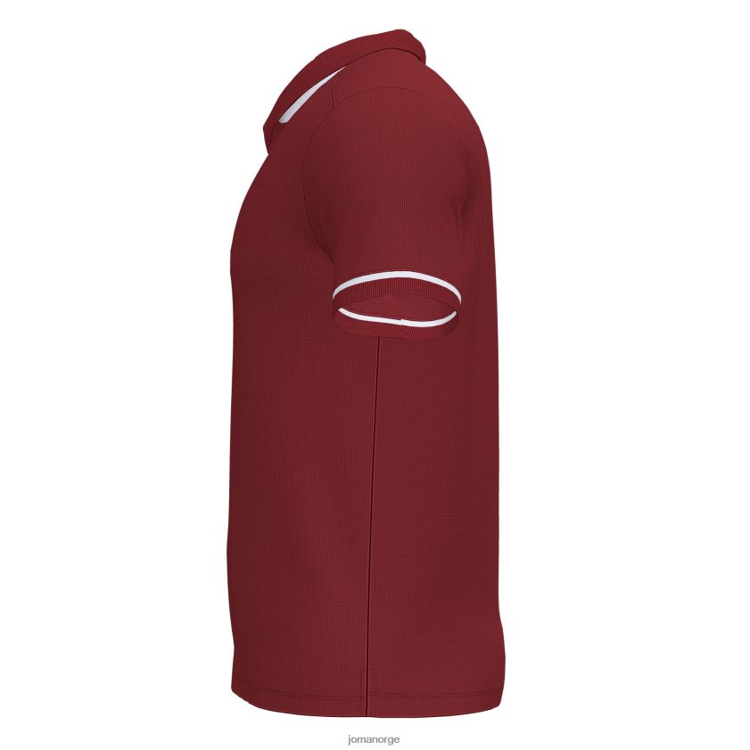 nei Joma polo skjorte kortermet mesterskap vi burgunder hvit FBD0T04534 menn
