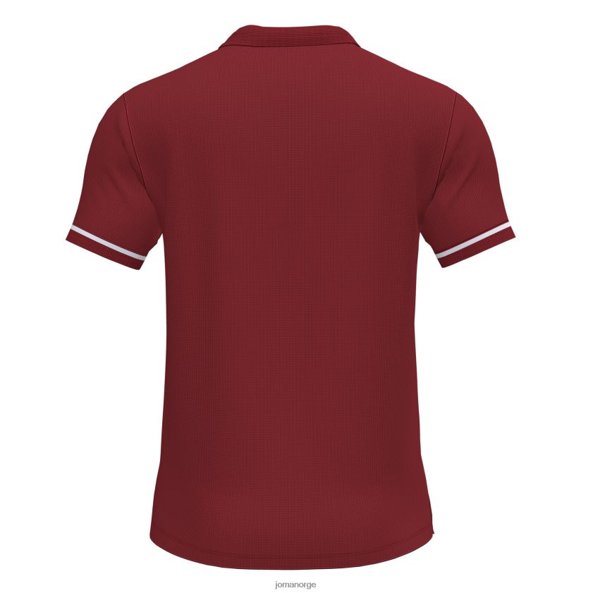 nei Joma polo skjorte kortermet mesterskap vi burgunder hvit FBD0T04534 menn