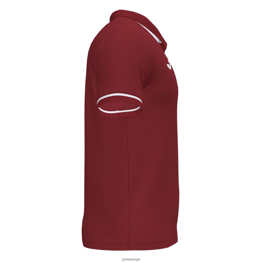 nei Joma polo skjorte kortermet mesterskap vi burgunder hvit FBD0T04534 menn