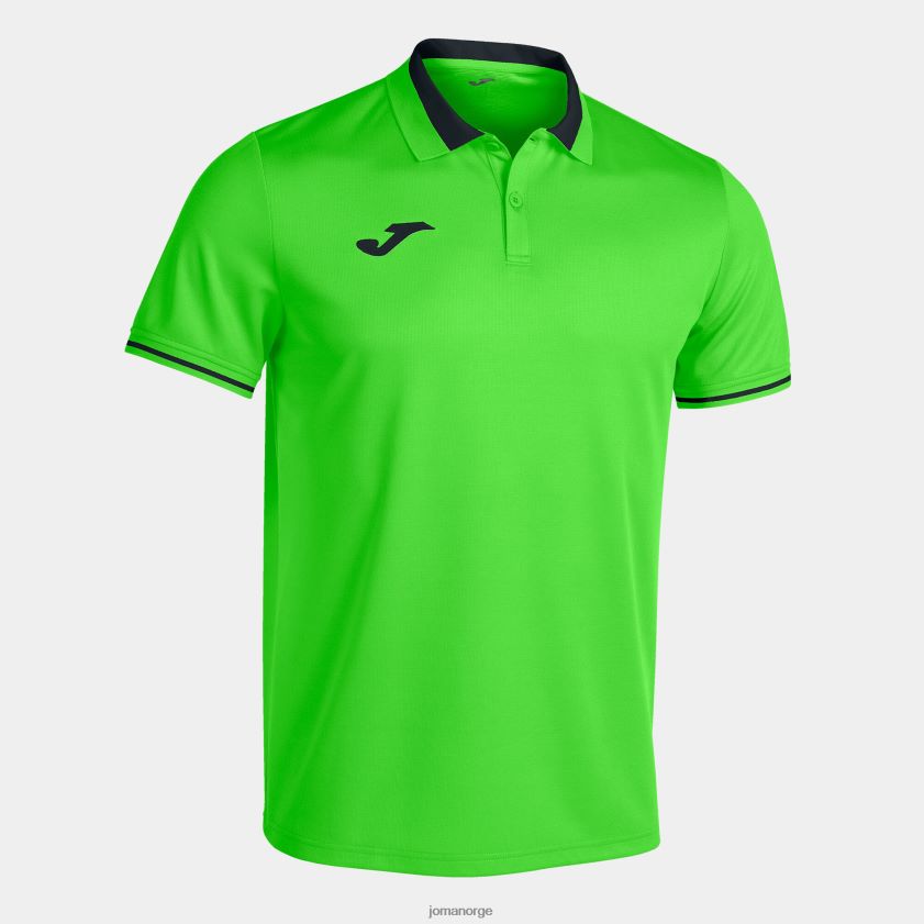 nei Joma polo skjorte kortermet mesterskap vi fluorescerende grønn svart FBD0T03340 menn