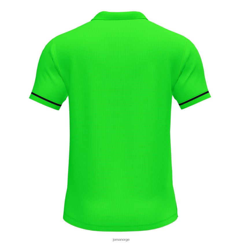 nei Joma polo skjorte kortermet mesterskap vi fluorescerende grønn svart FBD0T03340 menn
