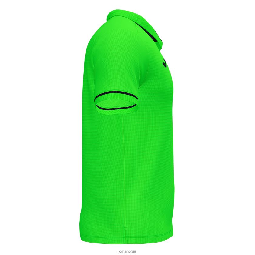 nei Joma polo skjorte kortermet mesterskap vi fluorescerende grønn svart FBD0T03340 menn