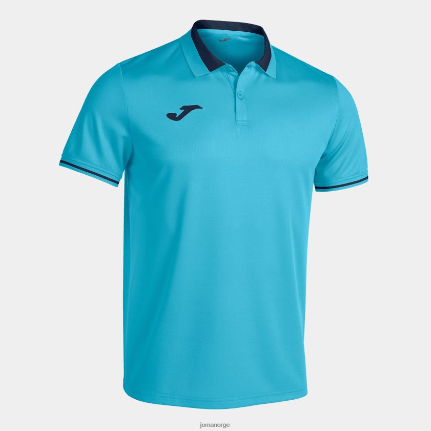 nei Joma polo skjorte kortermet mesterskap vi fluorescerende turkis marineblå FBD0T03295 menn