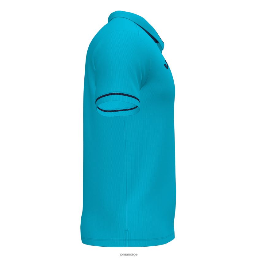 nei Joma polo skjorte kortermet mesterskap vi fluorescerende turkis marineblå FBD0T03295 menn