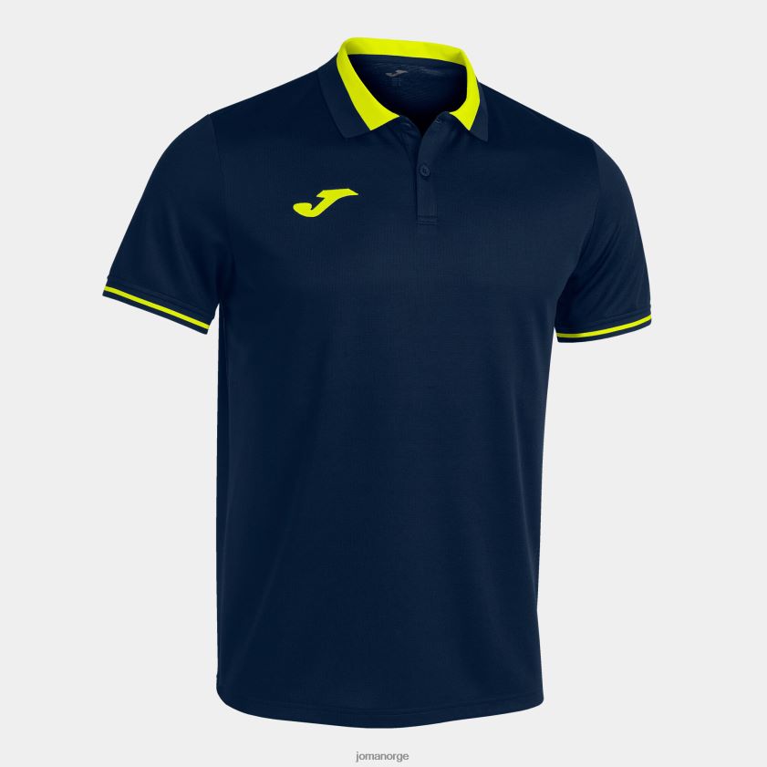 nei Joma polo skjorte kortermet mesterskap vi marineblå fluorescerende gul FBD0T01342 menn