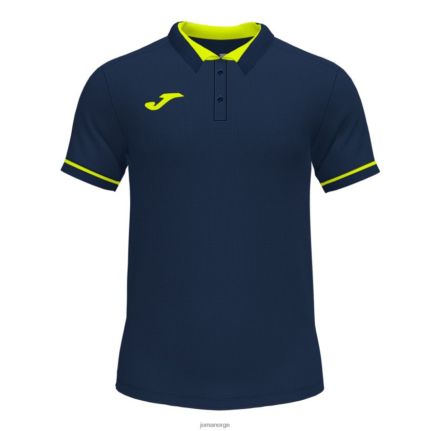nei Joma polo skjorte kortermet mesterskap vi marineblå fluorescerende gul FBD0T01342 menn