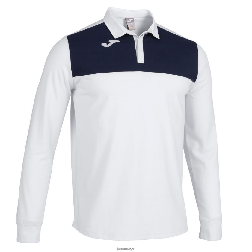 nei Joma polo skjorte langermet vinner ii hvit marineblå FBD0T03537 menn