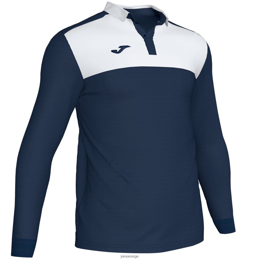 nei Joma polo skjorte langermet vinner ii marineblå hvit FBD0T03383 menn