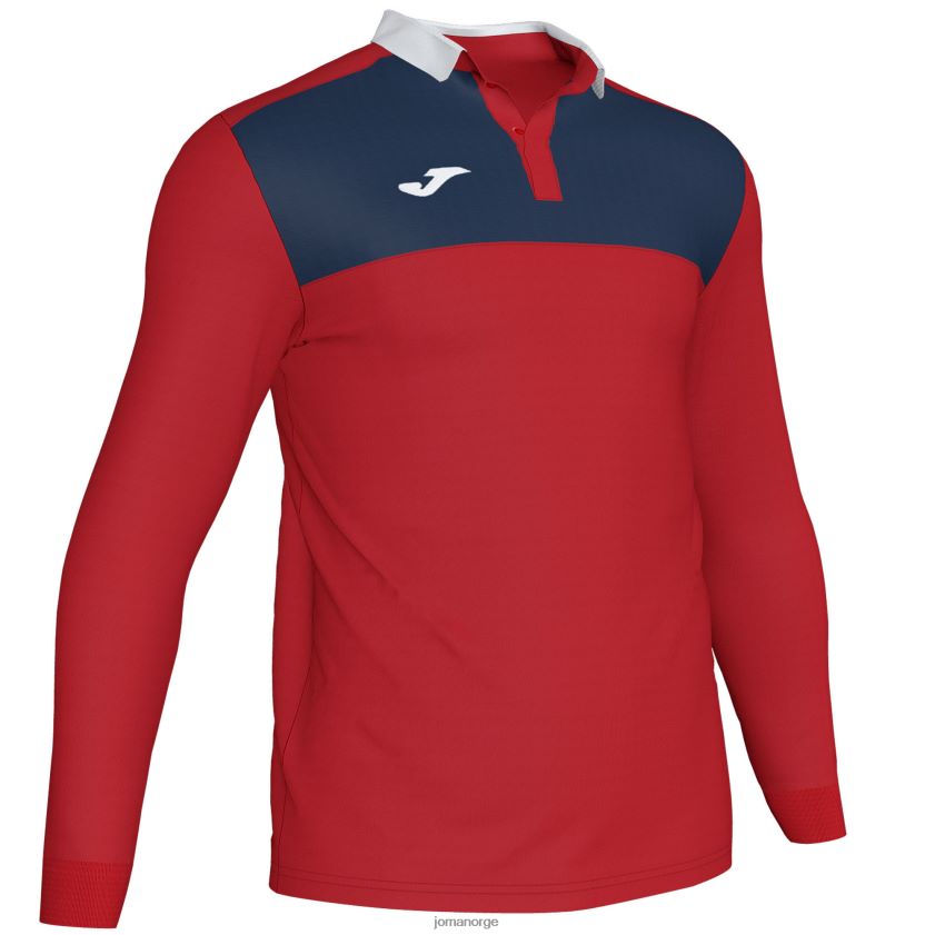 nei Joma polo skjorte langermet vinner ii rød marineblå FBD0T0524 menn