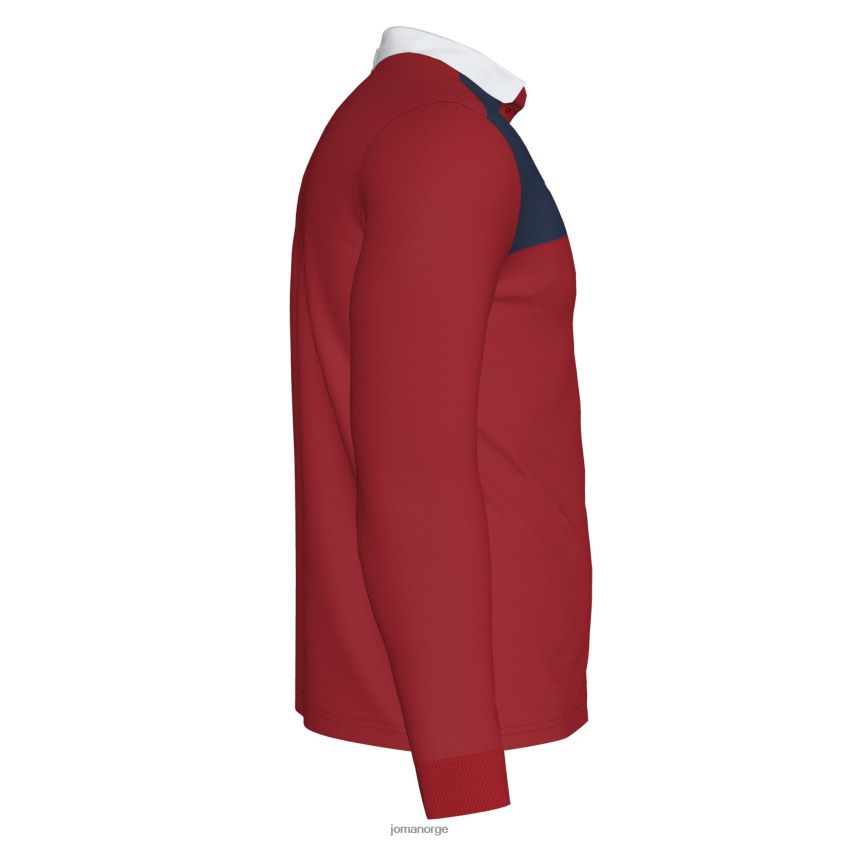 nei Joma polo skjorte langermet vinner ii rød marineblå FBD0T0524 menn