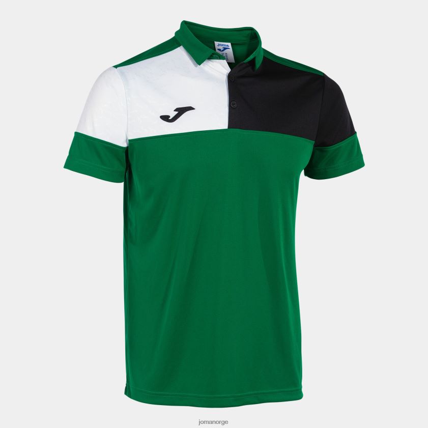 nei Joma poloskjorte kortermet crew v grønn svart hvit FBD0T01362 menn
