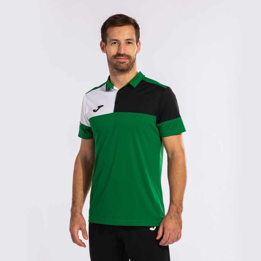 nei Joma poloskjorte kortermet crew v grønn svart hvit FBD0T01362 menn