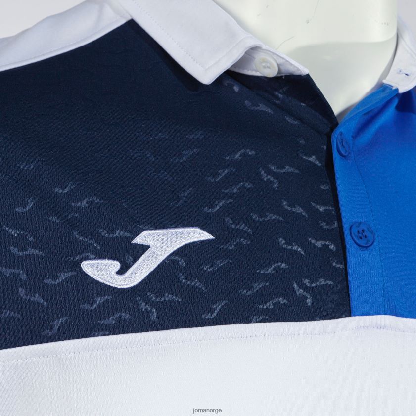 nei Joma poloskjorte kortermet crew v hvit kongeblå marineblå FBD0T0843 menn