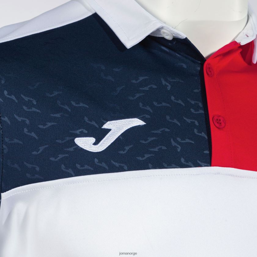 nei Joma poloskjorte kortermet crew v hvit rød marineblå FBD0T0206 menn