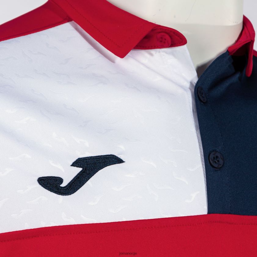 nei Joma poloskjorte kortermet crew v rød marineblå hvit FBD0T0644 menn