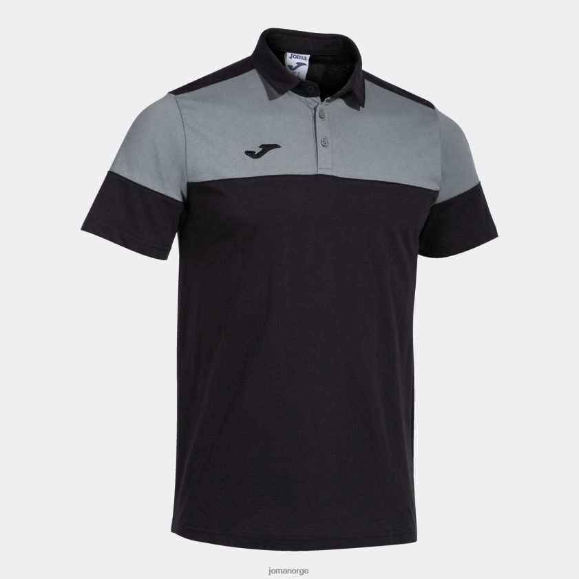 nei Joma poloskjorte kortermet crew v svart grå FBD0T0626 menn