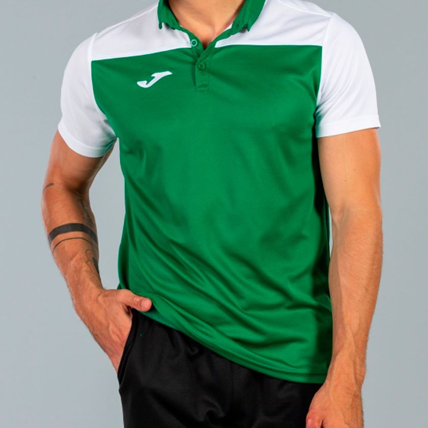 nei Joma poloskjorte kortermet hobby ii grønn hvit FBD0T04629 menn