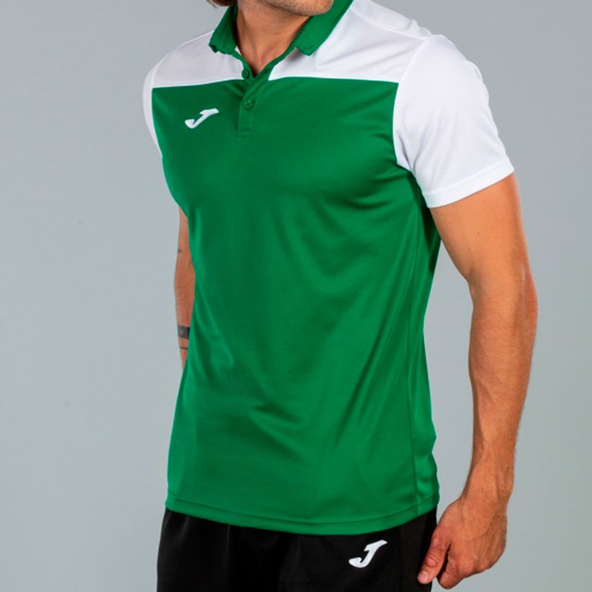 nei Joma poloskjorte kortermet hobby ii grønn hvit FBD0T04629 menn
