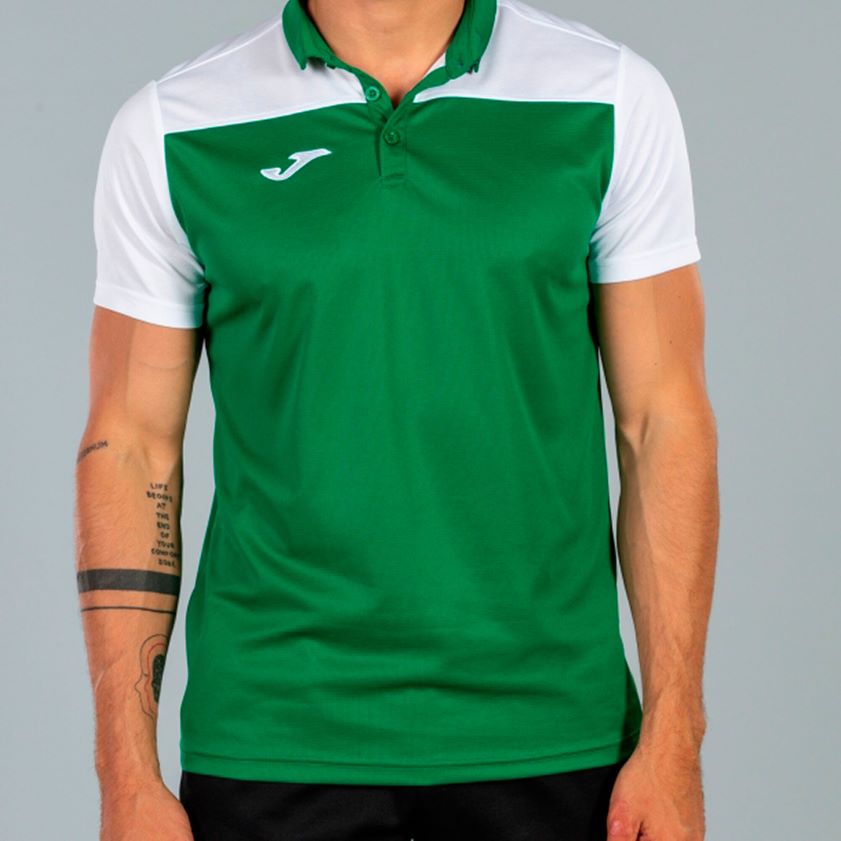 nei Joma poloskjorte kortermet hobby ii grønn hvit FBD0T04629 menn
