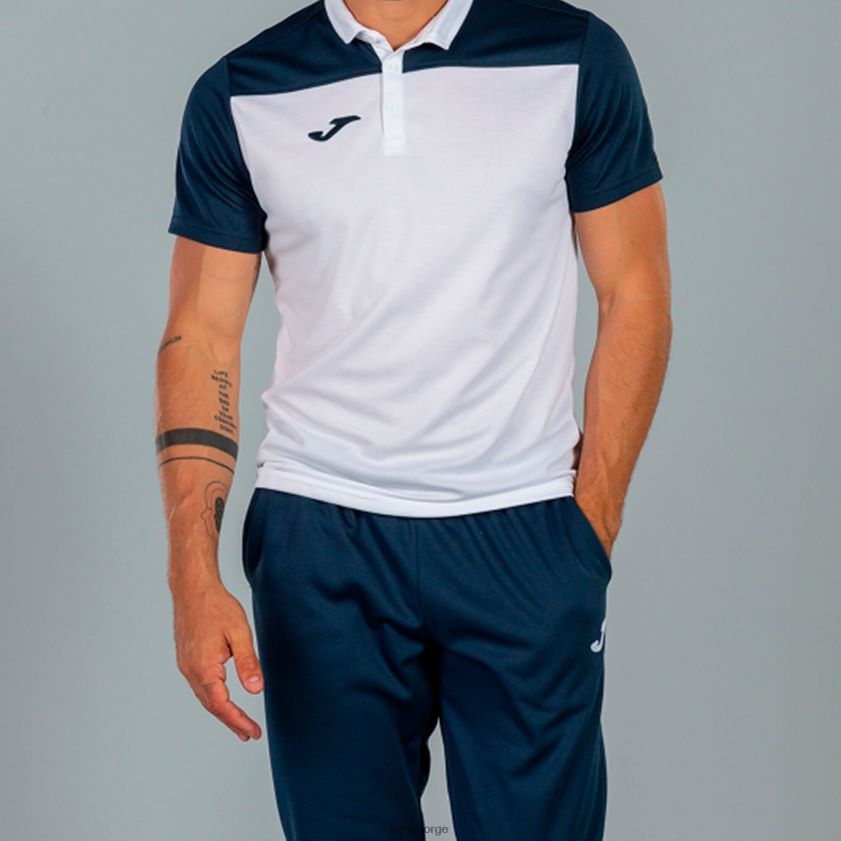nei Joma poloskjorte kortermet hobby ii hvit marineblå FBD0T02988 menn