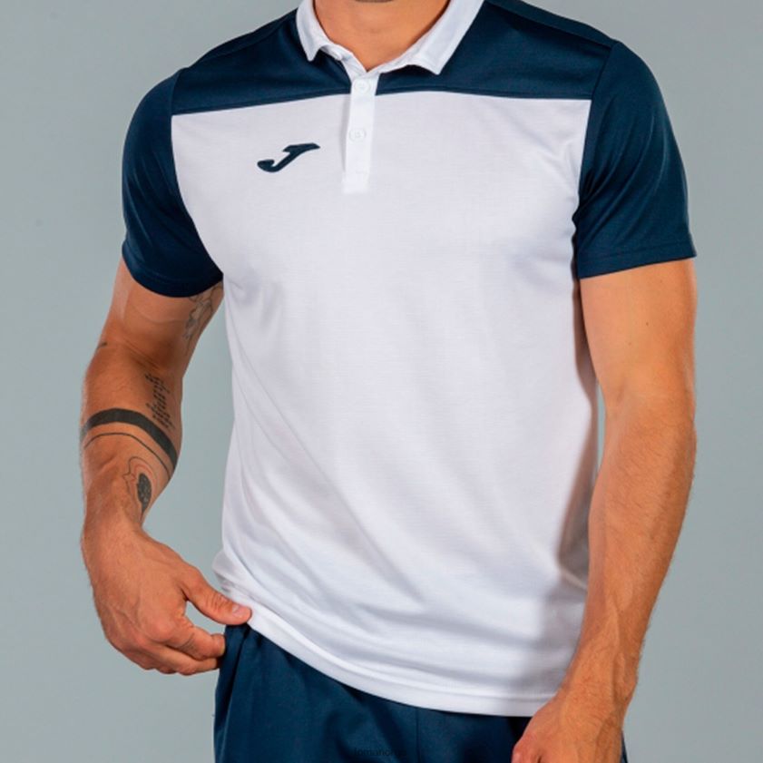 nei Joma poloskjorte kortermet hobby ii hvit marineblå FBD0T02988 menn