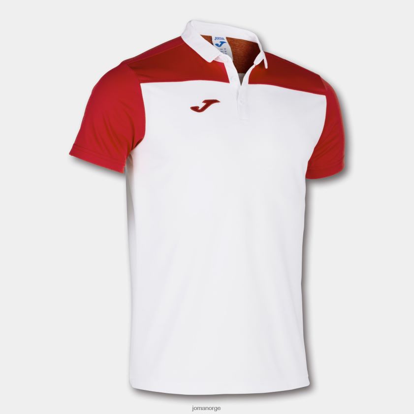 nei Joma poloskjorte kortermet hobby ii hvit rød FBD0T03480 menn