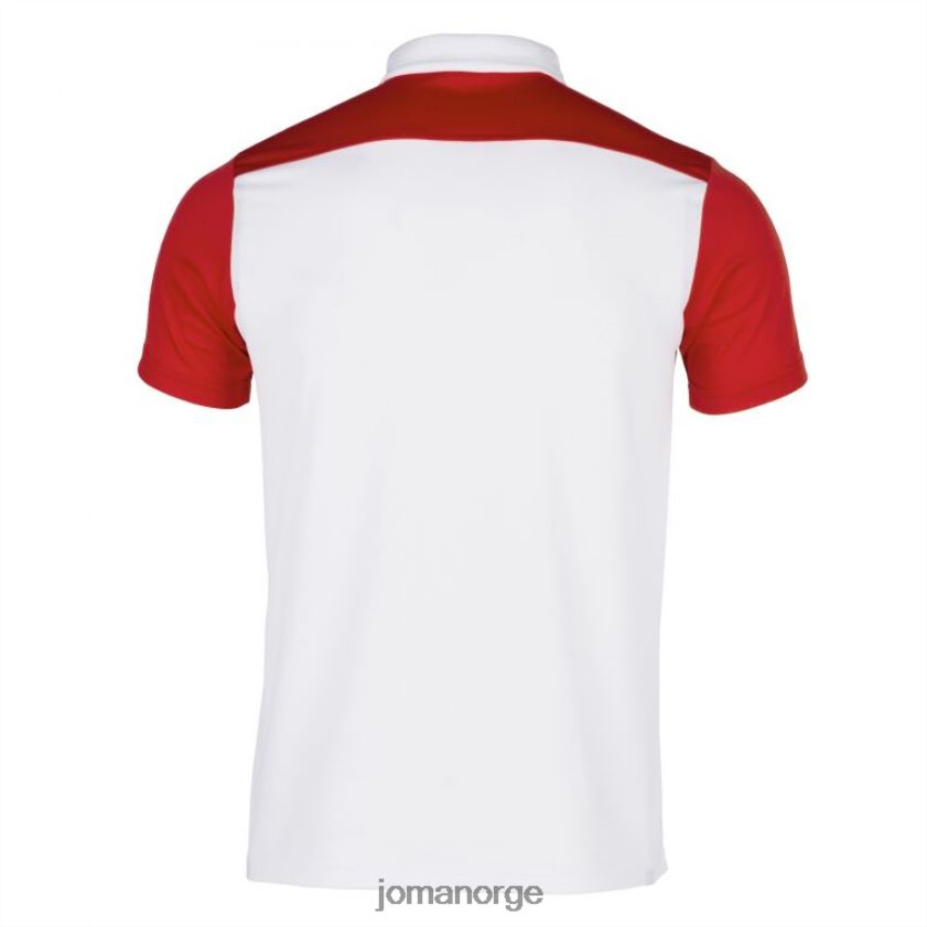 nei Joma poloskjorte kortermet hobby ii hvit rød FBD0T03480 menn