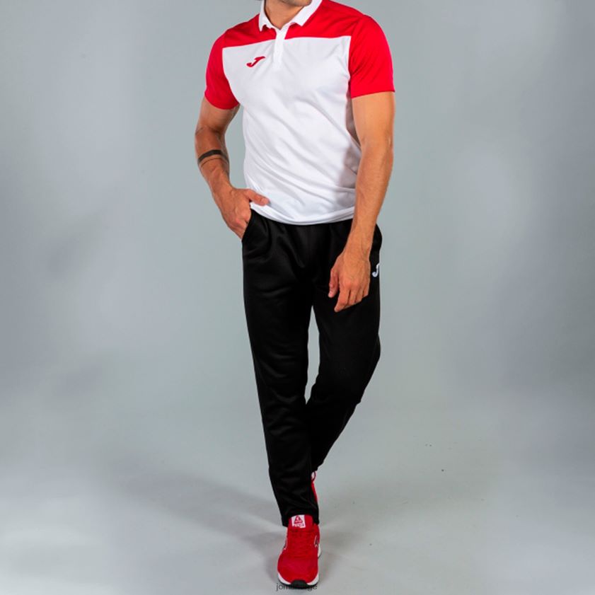 nei Joma poloskjorte kortermet hobby ii hvit rød FBD0T03480 menn