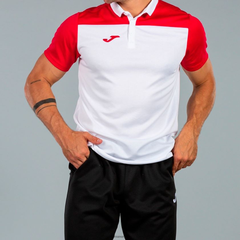 nei Joma poloskjorte kortermet hobby ii hvit rød FBD0T03480 menn