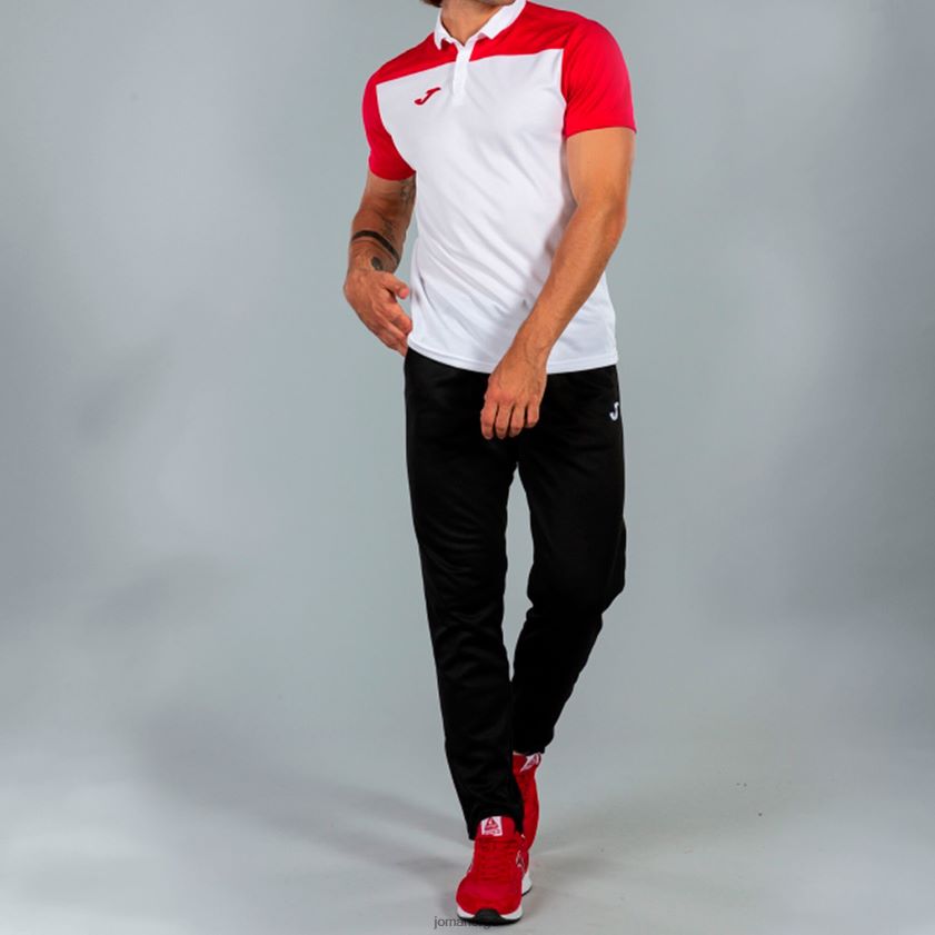 nei Joma poloskjorte kortermet hobby ii hvit rød FBD0T03480 menn