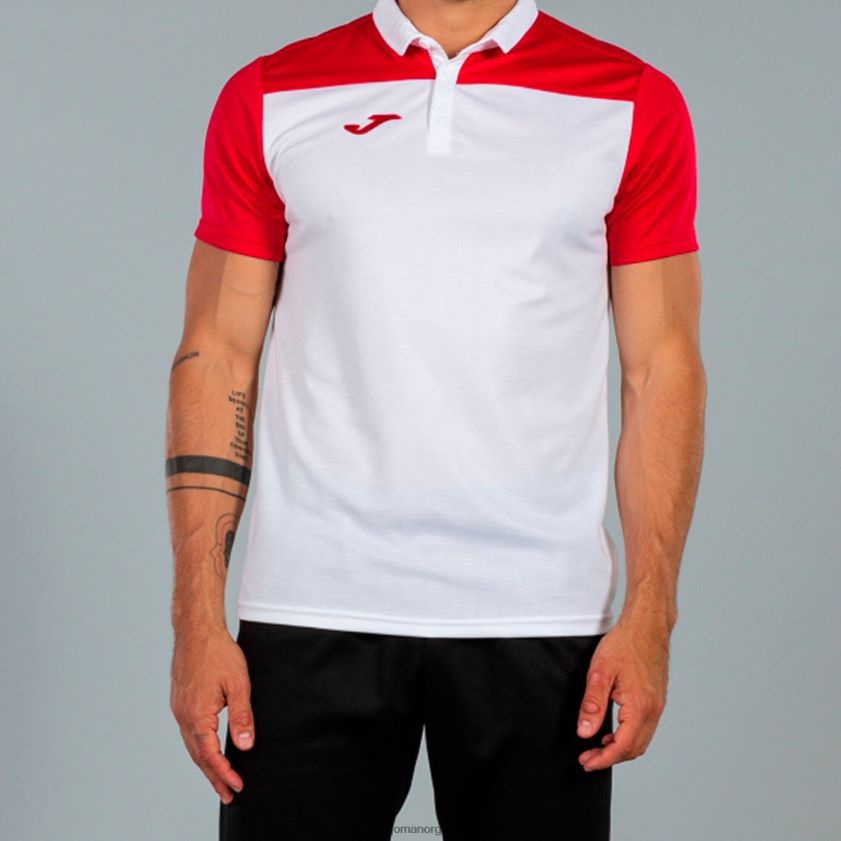 nei Joma poloskjorte kortermet hobby ii hvit rød FBD0T03480 menn
