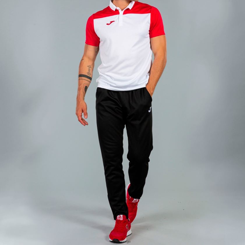nei Joma poloskjorte kortermet hobby ii hvit rød FBD0T03480 menn