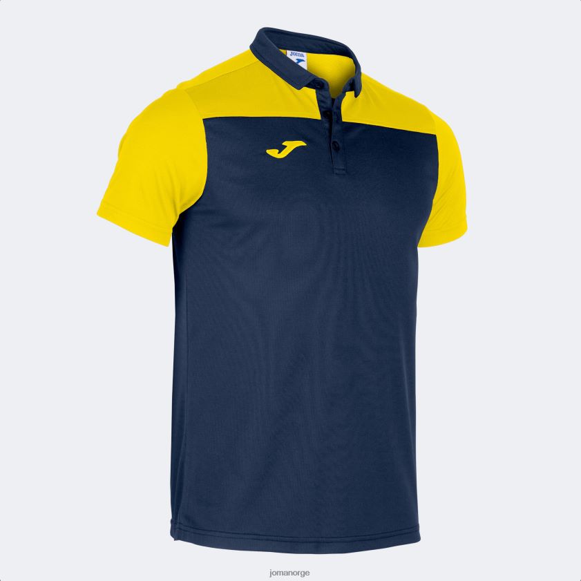nei Joma poloskjorte kortermet hobby ii marineblå gul FBD0T01464 menn