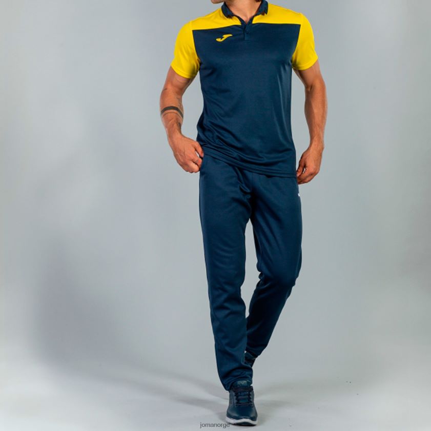 nei Joma poloskjorte kortermet hobby ii marineblå gul FBD0T01464 menn