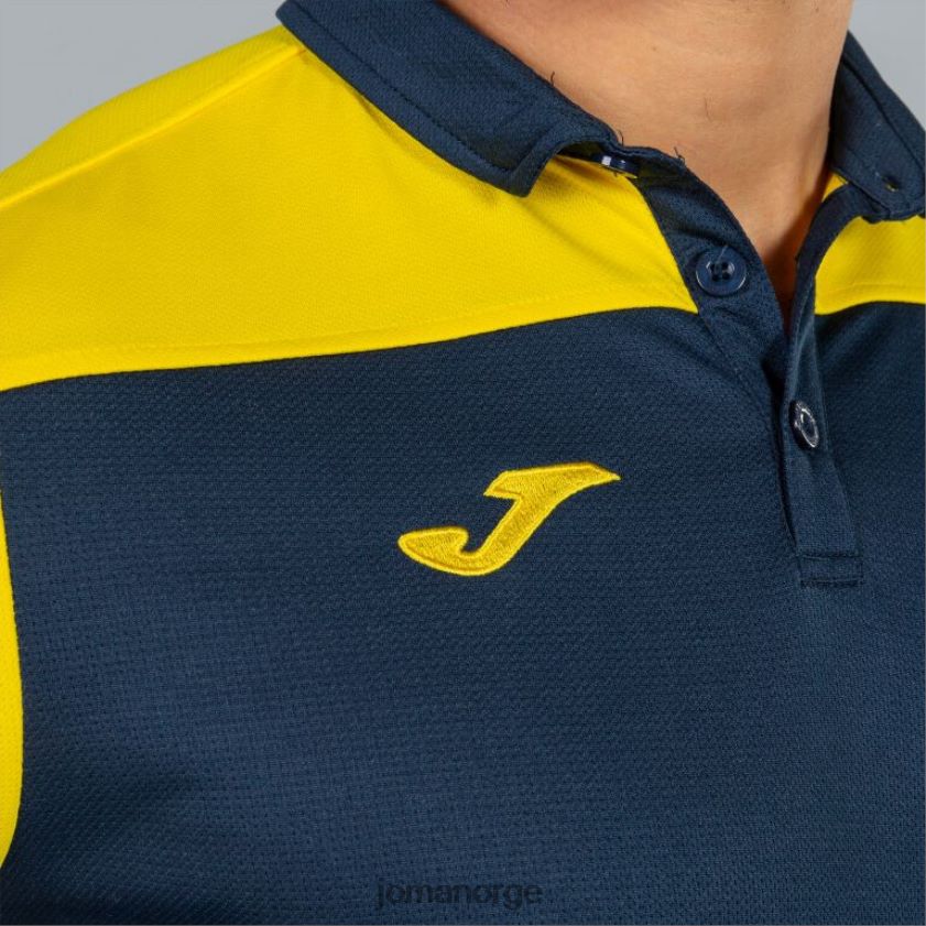 nei Joma poloskjorte kortermet hobby ii marineblå gul FBD0T01464 menn
