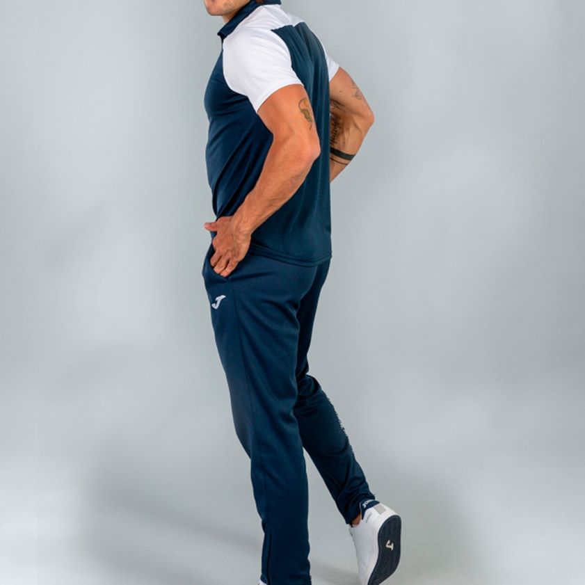nei Joma poloskjorte kortermet hobby ii marineblå hvit FBD0T0519 menn
