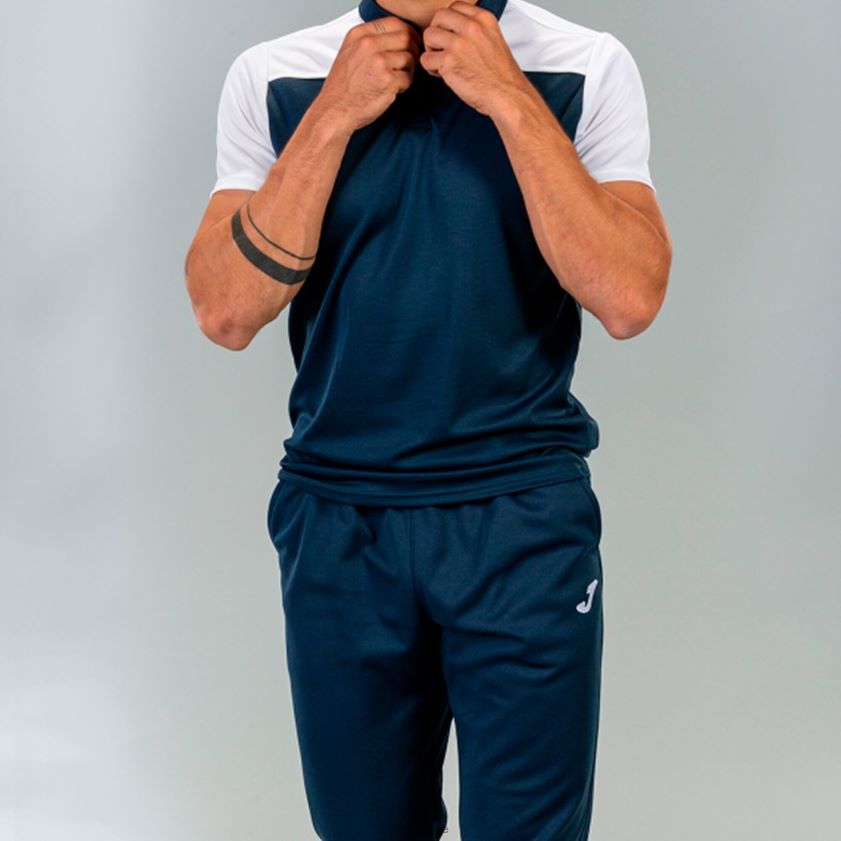 nei Joma poloskjorte kortermet hobby ii marineblå hvit FBD0T0519 menn