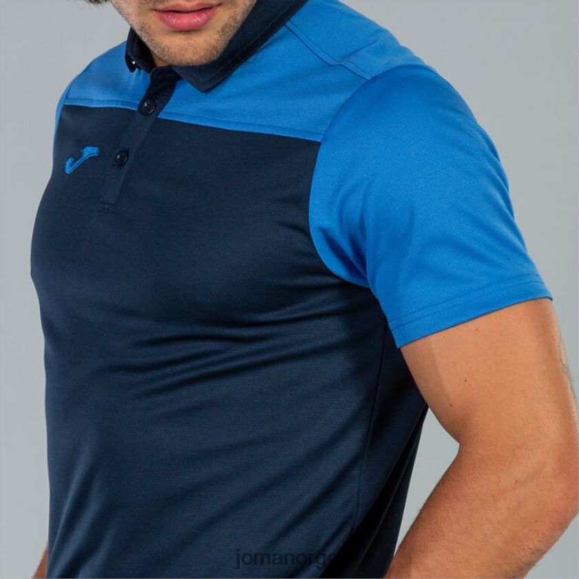 nei Joma poloskjorte kortermet hobby ii marineblå kongeblå FBD0T04449 menn