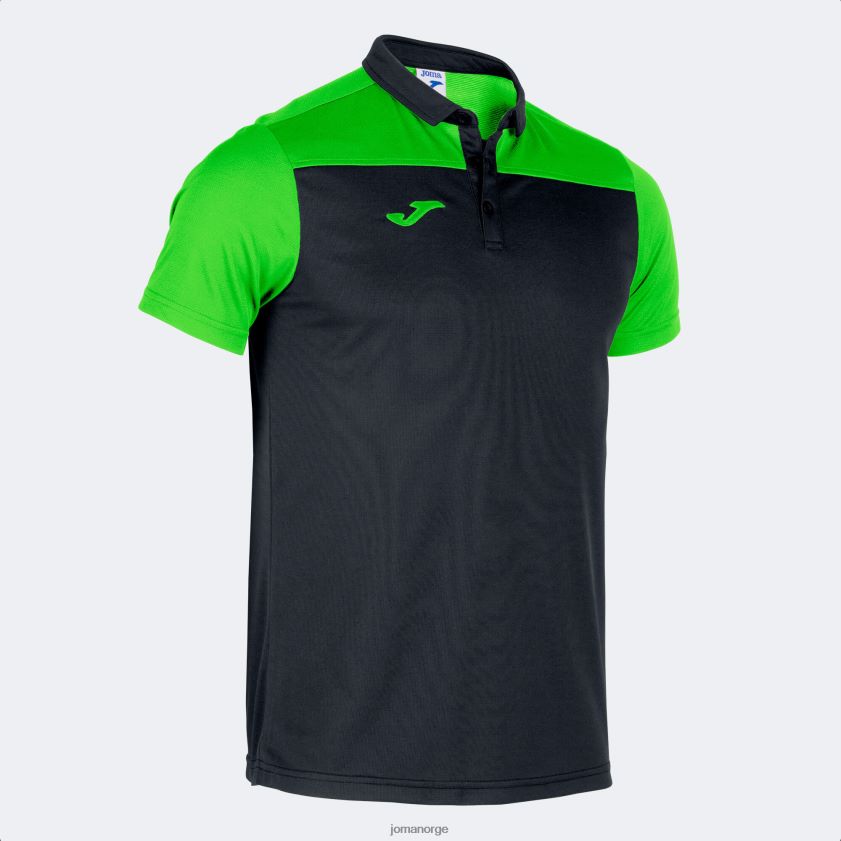 nei Joma poloskjorte kortermet hobby ii svart fluorescerende grønn FBD0T04139 menn