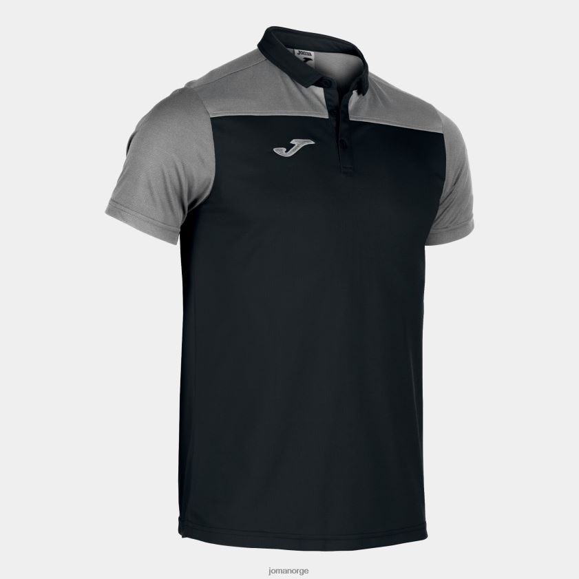 nei Joma poloskjorte kortermet hobby ii svart grå FBD0T02987 menn
