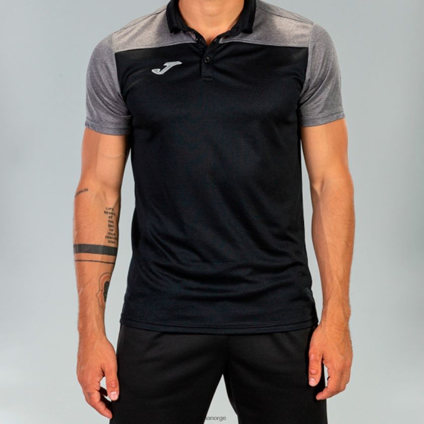 nei Joma poloskjorte kortermet hobby ii svart grå FBD0T02987 menn