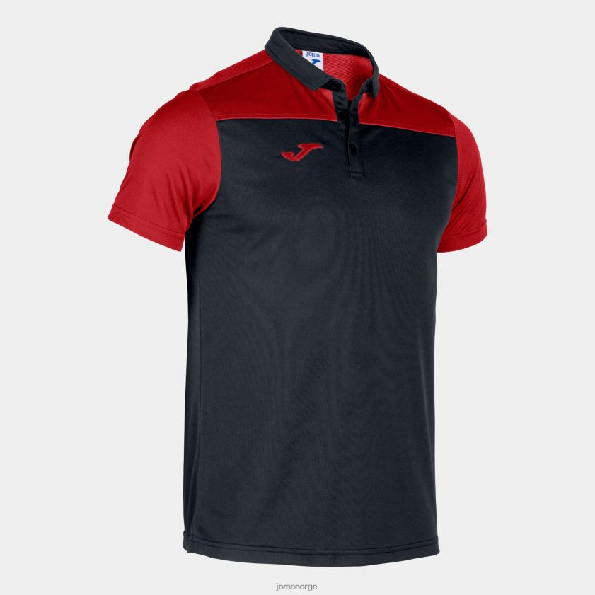 nei Joma poloskjorte kortermet hobby ii svart, rød FBD0T03125 menn