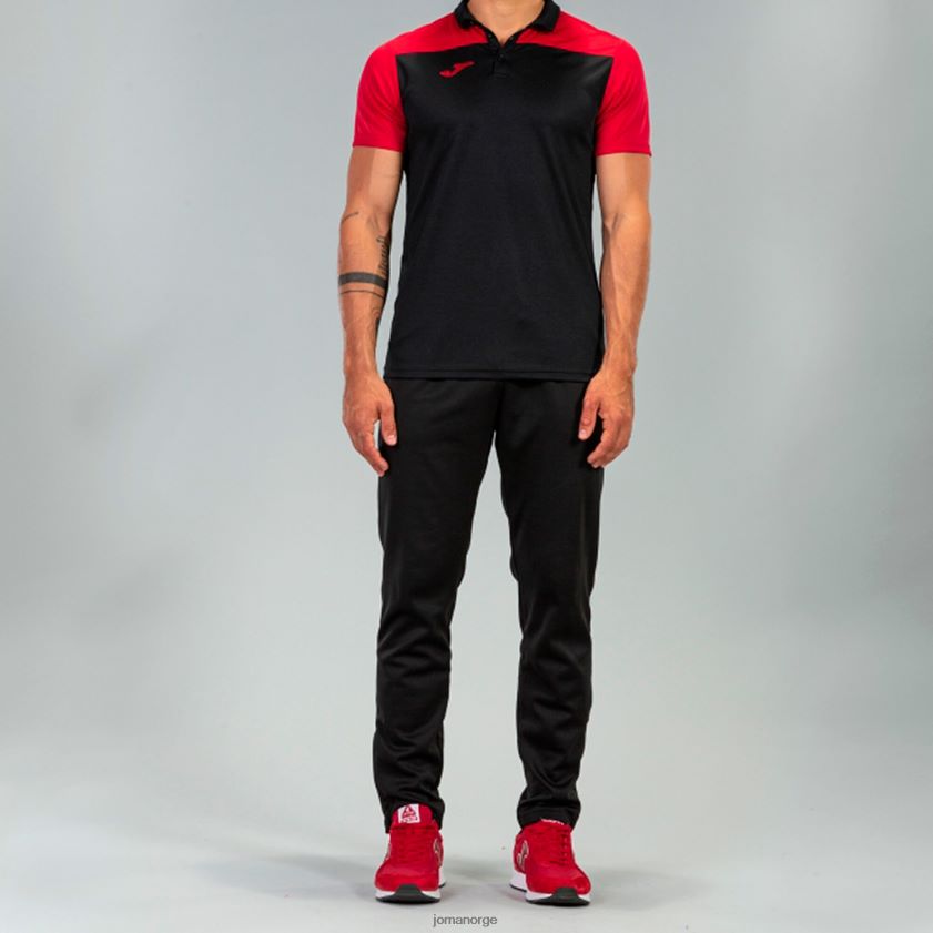 nei Joma poloskjorte kortermet hobby ii svart, rød FBD0T03125 menn