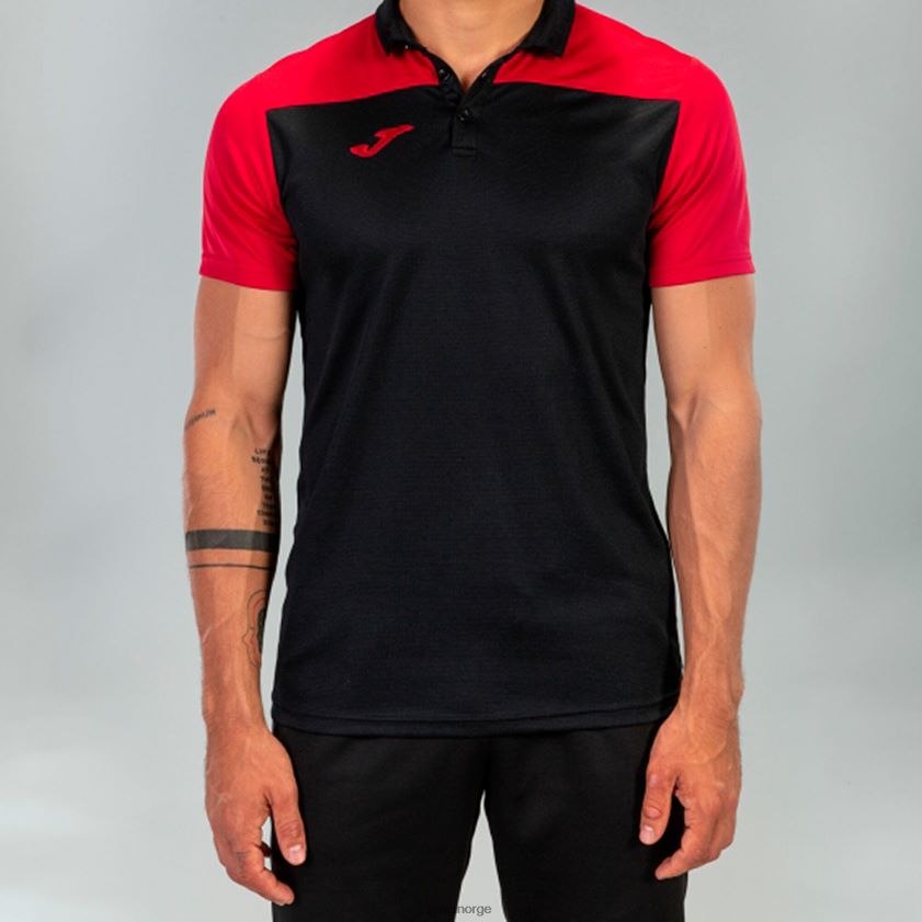 nei Joma poloskjorte kortermet hobby ii svart, rød FBD0T03125 menn