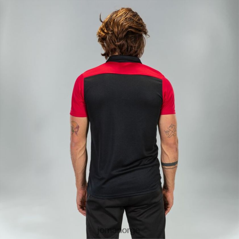 nei Joma poloskjorte kortermet hobby ii svart, rød FBD0T03125 menn