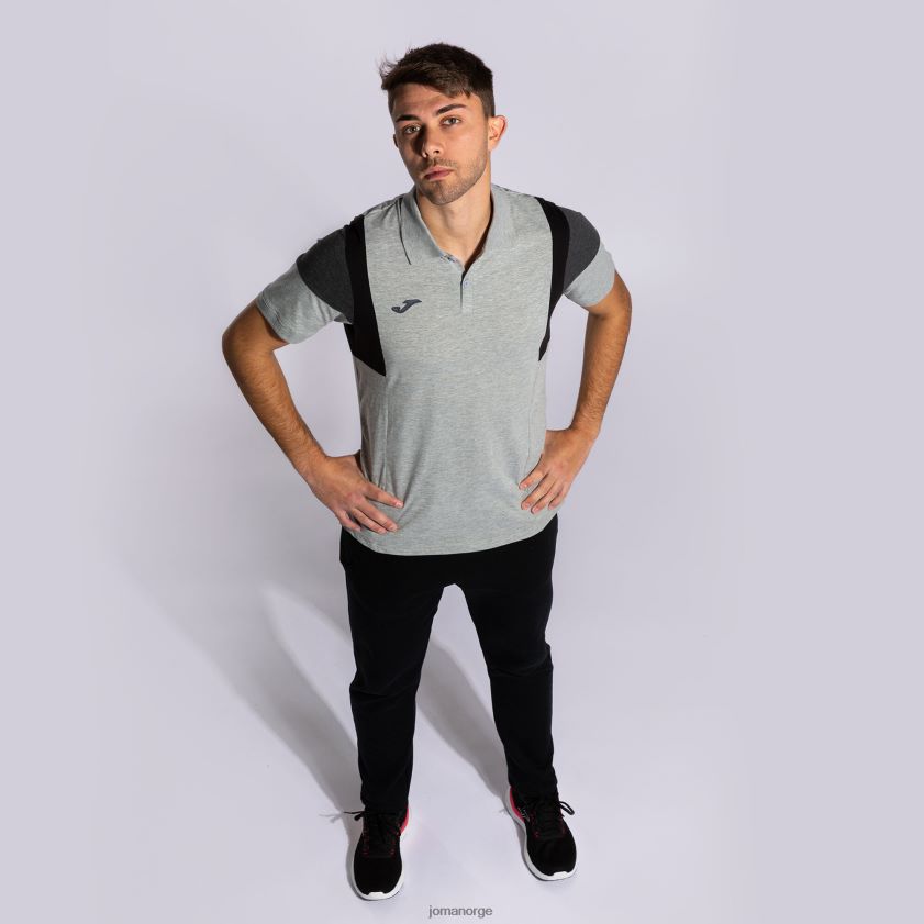 nei Joma poloskjorte kortermet komfort iii melert grå FBD0T02862 menn