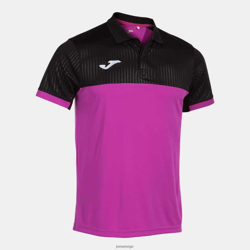 nei Joma poloskjorte kortermet montreal fluorescerende rosa svart FBD0T0374 menn